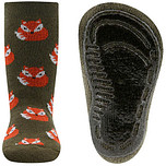 Antislipsok Ewers - Donkergroen met Oranje Vosjes