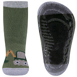Antislipsokken Ewers Kindermaat - Groen & Grijs Graafmachine - Siliconenzool