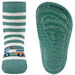Antislipsokken Ewers Kindermaat - Groen met Witte Strepen & Scooter - Siliconenzool