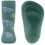 Antislipsokken Ewers Kindermaat - Groen met Dinosaurussen Blauw&Groen  - Siliconenzool