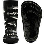 Antislipsok Ewers Zwart met Grijze Haaien en "Snap!"