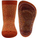 Antislipsokken Oranje/Bruin met Glittergaren