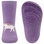 Antislipsokken Ewers Kindermaat - Lila met Eenhoorn Wit & Regenboog Kleuren - Siliconenzool