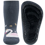 Antislipsokken Grijs met Zwaantje en glittergaren