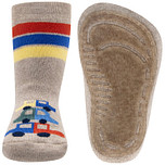 Antislipsok Lichtgrijs met Autos en Strepen - Ewers