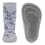 Antislipsokken Ewers Kindermaat - Lichtgrijs met Blauwe Dinosaurussen - Elastisch - Siliconenzool