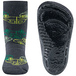 Antislipsokken Ewers maat 35/38 - Donkergrijs met Autos Design Groen & Geel - Siliconenzool