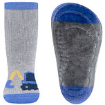 Antislipsokken Ewers Kindermaat - Grijs & Blauw Graafmachine - Siliconenzool