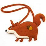 Vilten Tasje Bos Eekhoorn - 16x34cm