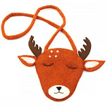 Vilten Tasje Bos Hert 16x17cm