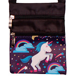 Schoudertasje met eenhoorn en regenbogen - 18x14cm
