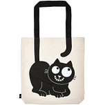 Tas Ed the Cat - Groot - Wit - Katoen - 39x42cm