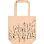 Tas Bloemenweide/Veldbloemen - Biologisch Katoen - Groot - 37x38x13cm