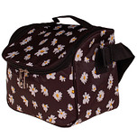 Koeltasje / Lunchtasje - Zwart met Witte Margrieten - Isolatietasje - 19x21x15cm