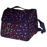 Koeltasje / Lunchtasje - Blauw met Gekleurde Tulpjes - Isolatietasje - 19x21x15cm