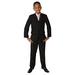 Effen Zwart Kostuum voor Jongens 