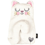 Kruikzak Ed The Cat Kitty - Wit Pluche - Natuurlijk Rubber - 36x19cm