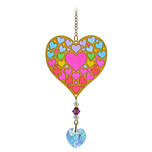 Suncatcher/Zonvanger/Zonnevanger - Hart Regenboog - Crystal Dreams - Handgemaakt - 20mm Kristal - L20cm