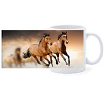 Beker - Bruine paarden in galop