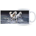 Beker - Witte Paarden in branding Zee