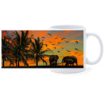 Beker - Safari Sunset - Olifant op Savannah