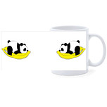 Beker - Panda op Geel Kussen