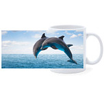Beker - 2 Dolfijnen in Sprong
