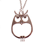 Ketting RVS Zilverkleurig 55cm - Hangertje Uil Zilverkleurig 3,5x2cm