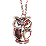 Ketting RVS Zilverkleurig 55cm - Hangertje Uiltje Zilverkleurig 2cm