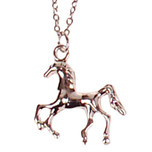 Ketting RVS Zilverkleurig 55cm - Hangertje Paardje Zilverkleurig 2,5cm