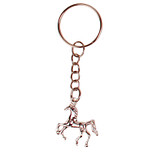 Sleutelhanger - Zilverkleurige Sleutelring - Hangertje Paardje Zilverkleurig 2,5cm  
