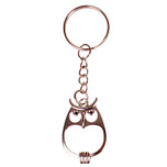 Sleutelhanger/Tashangertje - Zilverkleurige Sleutelring - Hangertje Uil Zilverkleurig 3,5x2cm