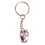 Sleutelhanger - Zilverkleurige Sleutelring - Hangertje Uiltje Zilverkleurig 2cm 