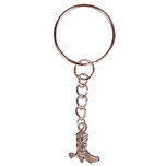 Sleutelhanger - Zilverkleurige Sleutelring - Hangertje Cowboylaars zilverkleurig 1,3cm