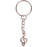 Sleutelhanger - Zilverkleurige Sleutelring - Hangertje Muzieksleutel zilverkleurig 2cm