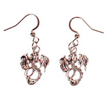 Oorbellen Zilverkleurig - Hangertjes Draakje Zilverkleurig 2cm