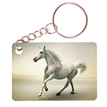 Sleutelhanger 6x4cm - Paard Wit Arabier