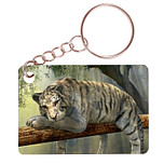 Sleutelhanger 6x4cm - Tijger op Tak
