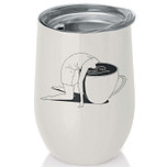 Bioloco - Kantoor-/Thermosbeker RVS - Vrouw in Koffie - 420ml