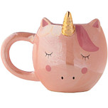 Beker - Unicorn Eenhoorn Roze met Goud - 560ml