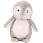 Superzachte Eco Knuffel met geborduurde oogjes - Pinguin grijs 23 cm