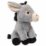 Superzachte Eco Knuffel met geborduurde oogjes - Ezel zittend 20 cm
