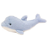 Superzachte Eco Knuffel met geborduurde oogjes - Dolfijn blauw 27 cm