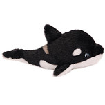 Superzachte Eco Knuffel met geborduurde oogjes - Orka 26 cm