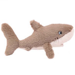 Superzachte Eco Knuffel met geborduurde oogjes - Haai 26 cm