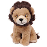 Superzachte Eco Knuffel met geborduurde oogjes - Leeuw zittend 20 cm