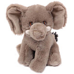 Superzachte Eco Knuffel met geborduurde oogjes - Olifant zittend 20 cm