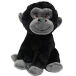 Superzachte Eco Knuffel met geborduurde oogjes - Gorilla 20 cm