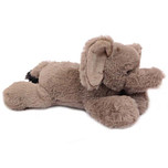 Superzachte Eco Knuffel met geborduurde oogjes - Olifant liggend 23 cm