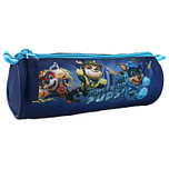 Etui - Paw Patrol - Power-Up Pusp! The Mighty Movie - Donkerblauw / Lichtblauw - Rond - 21x7x7cm